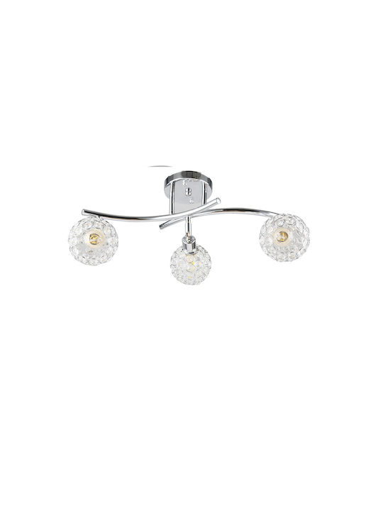 Agora Lighting Deckenleuchte 57cm Silber mit Fassung E14