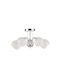 Agora Lighting Πλαφονιέρα Οροφής Ασημί με Ντουί E14