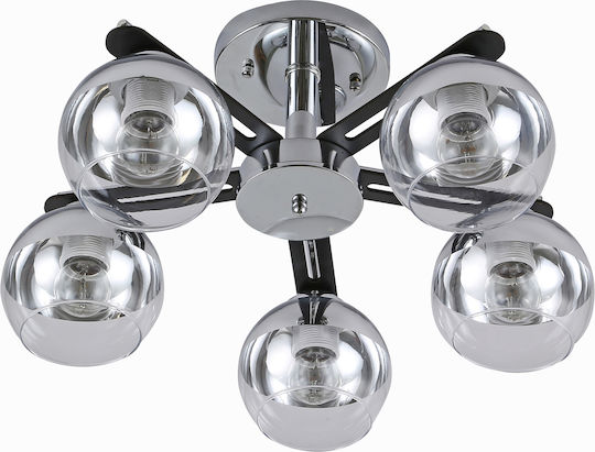 Agora Lighting Πλαφονιέρα Οροφής Ασημί