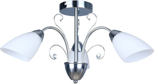 Agora Lighting Deckenleuchte Silber mit Fassung E27