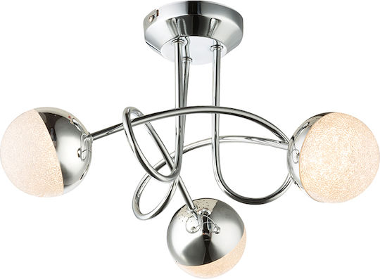 Agora Lighting Таванно осветление 33бр Сребрист с Вграден LED