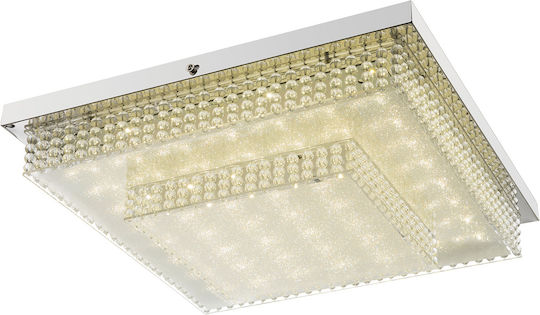 Agora Lighting Таванно осветление 38бр Сребрист с Вграден LED