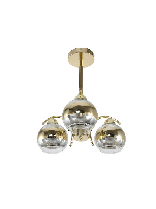 Agora Lighting Висящо Осветително Тяло Златист ...