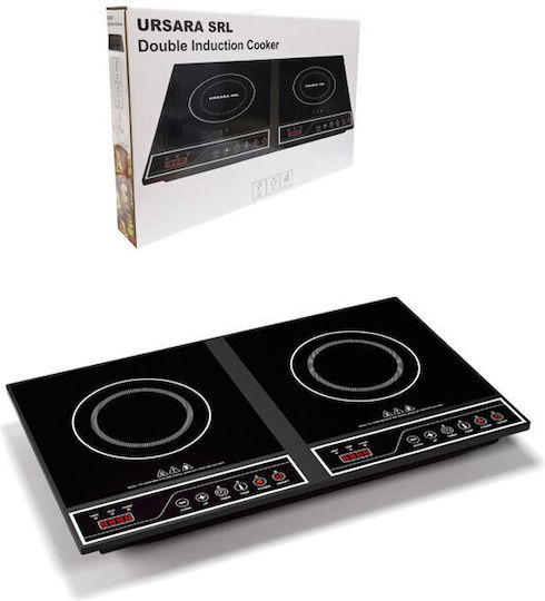 Raf Ursara SRL Induction Countertop Double Burner Black