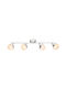 Agora Lighting Πλαφονιέρα Οροφής 60εκ. Ασημί με Ενσωματωμένο LED