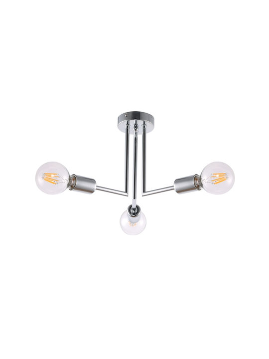 Agora Lighting Deckenleuchte 49cm Silber mit Fassung E27
