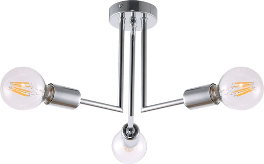 Agora Lighting Plafonieră de Tavan 49buc Argintiu cu Soclu E27