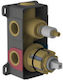 Built-in Mixer Body Rotary 2-Way Diverter New Type Box Unibox Ottone Meloda 03c18-00