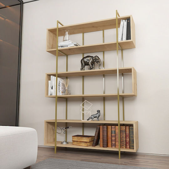 Библиотека Bruti Oak-златиста 120x29.6x180см