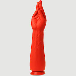 Mk toys Dildo με Βεντούζα Κόκκινο 35cm