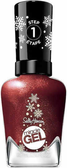Sally Hansen Miracle Gel Holiday Glossy Βερνίκι Νυχιών Μακράς Διαρκείας 920-holiday Romance 9.17ml