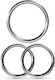 Crushious Set Ringe Schwanz Metall Silber 3Stück