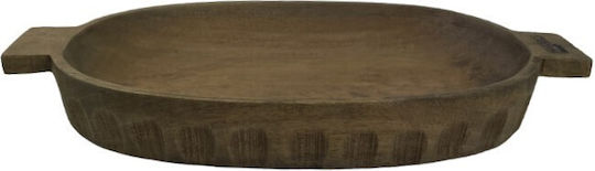 Nakaro Wood Πιατέλα Σερβιρίσματος Οβάλ Ξύλινη Καφέ 35x21εκ.