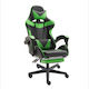 Homeone GMC Artificial Leather Gaming Chair with Footrest Green / Black