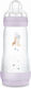 Mam Plastic Baby Bottle Anti-Colic with Silicone Nipple for 4+ months Purple Easy Start 320ml