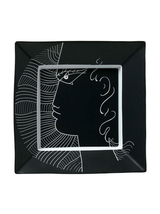 Trinket Tray Square Black Background Gift Box Raynaud Limoges O Antinoos 17 Cm