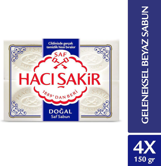 Hacı Şakir Παραδοσιακό Σαπούνι Μπάνιου 150 Γρ Χ 4τμχ