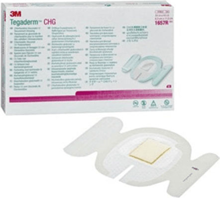 Wasserdichte Chlorhexidin-IV-Katheter-Klebepflaster 3M Tegaderm 1660R CHG 25 Stück