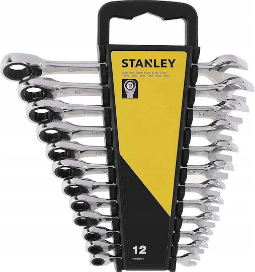 Stanley Set Deutsche Polygon-Schlüssel Ratschenring 10mm 12 Stück