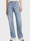 Women's Jean Trousers in Boyfriend Fit Light Aged Denim