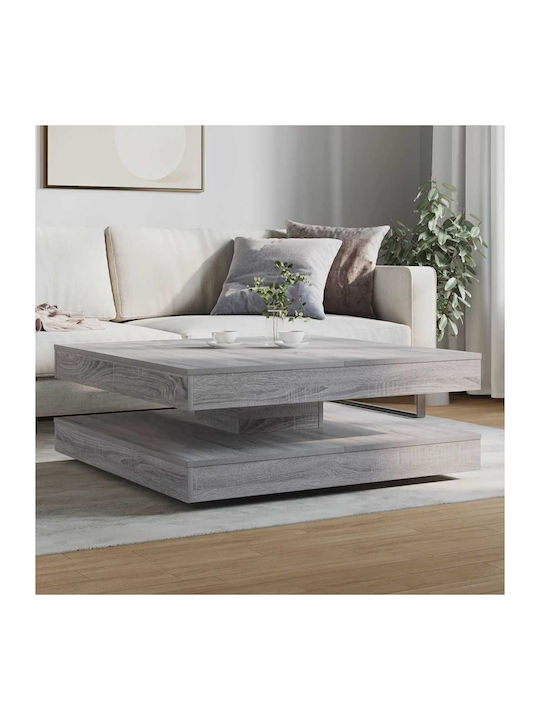 Square Central Wooden Coffee Table Gray M90xL90...