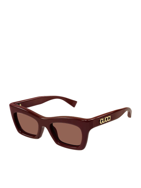Gucci Women's Sunglasses with Burgundy Plastic ...