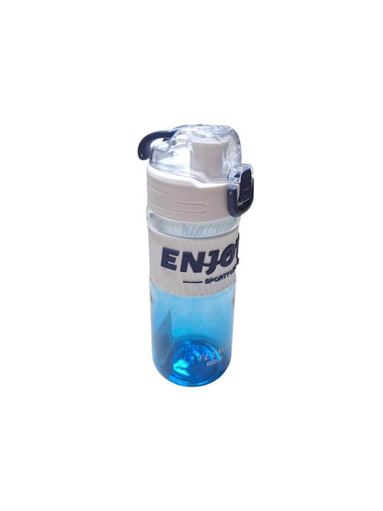 Water Bottle Plastic 650ml Blue