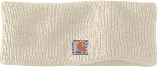 Unisex Headband με Rib Πλέξη σε Μπεζ χρώμα