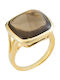 Prince Silvero Ring with Stones made of Silver Gold Plated
