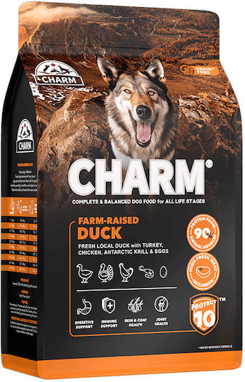 Charm 2kg Trockenfutter für Hunde mit Ente, Türkei, Huhn, Apfel und Lachs