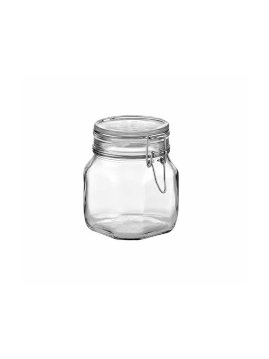 H&S Collection General Use Glass Transparent Vase with Lid 1000ml