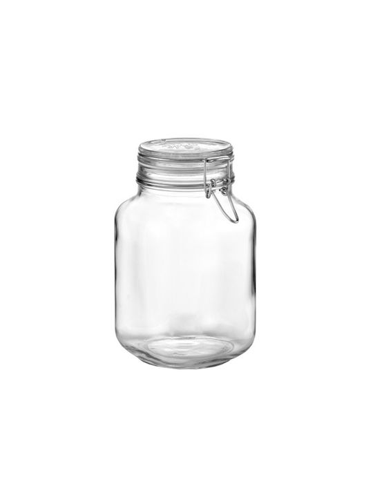H&S Collection General Use Glass Transparent Vase with Lid 3000ml