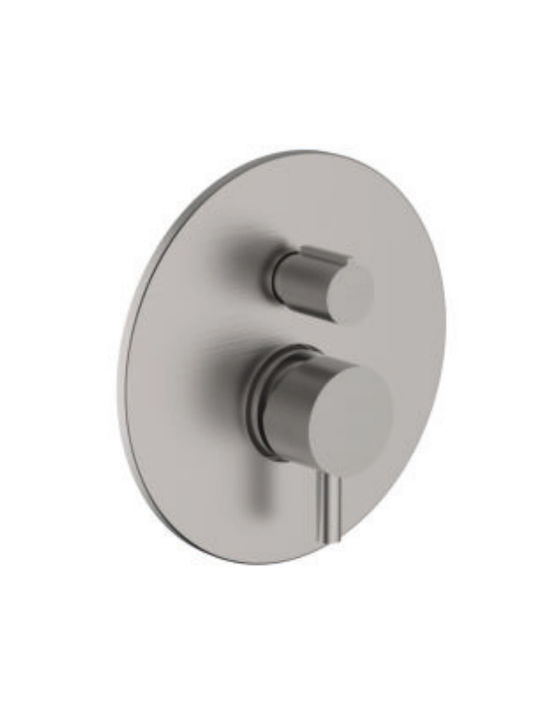 Ottone Meloda für Dusche 3 Ausgänge Silber