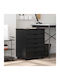 Office Storage Solid Wood Drawer with Wheels & Drawers Natural L53xW39xH65.5cm