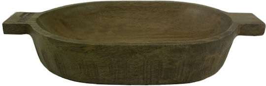 Nakaro Wood Servierschüssel Rund Hölzernes mit Durchmesser 45cm