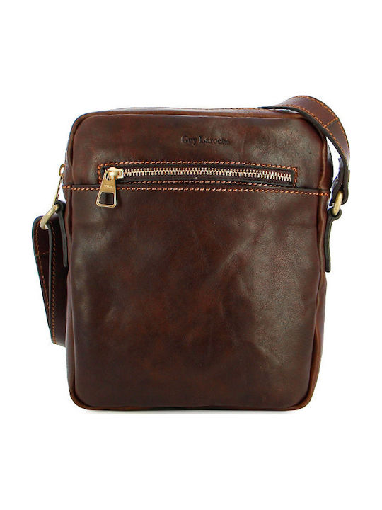 Leather Men's Bag Shoulder / Crossbody Tabac Brown