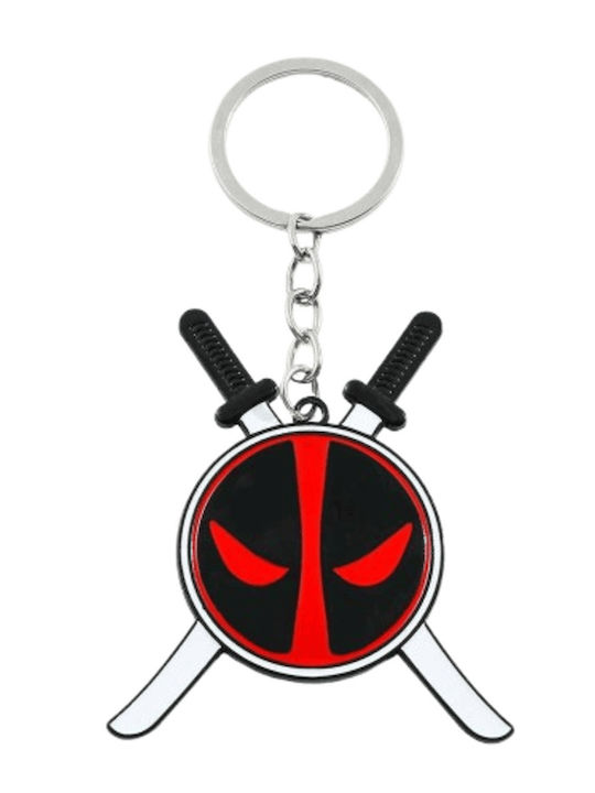 Molf's Schlüsselanhänger Deadpool Logo With Swords Metallisch Rot