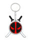 Molf's Schlüsselanhänger Deadpool Logo With Swords Metallisch Rot
