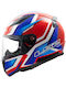 LS2 FF353 Rapid II Flitz Gloss White/Blue/Red Motorcycle Helmet Full Face ECE 22.06 1300gr