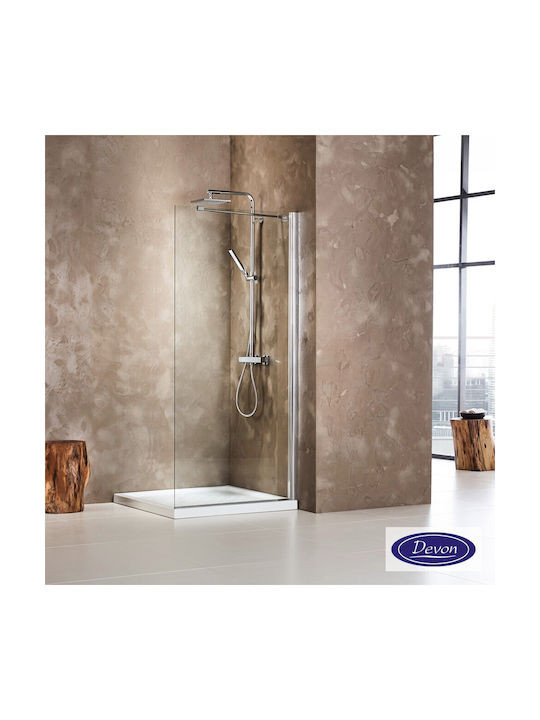 Devon Iwis Walk-in 455- Shower Screen for Shower with Sliding Door 47-49x185cm