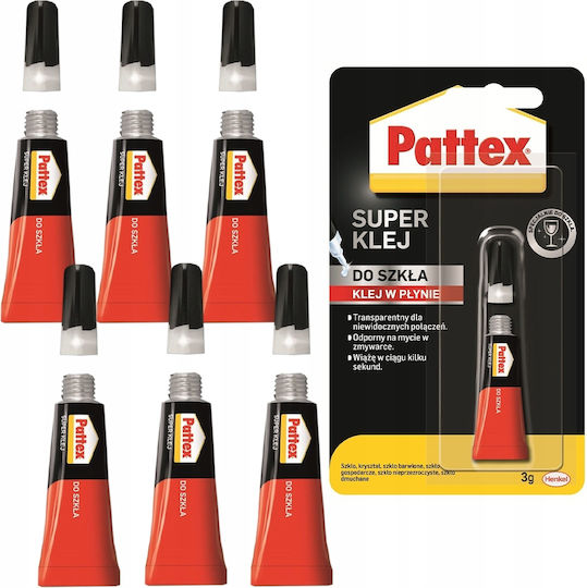 Henkel Pattex Super Glue For Glass Flüssig Konstruktionskleber Transparent 3gr 6Stück