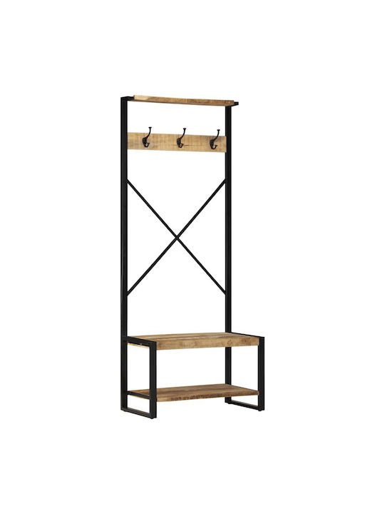 Eingangsmöbel mit Garderobe & Schuhschrank Coffee 80x40x190cm