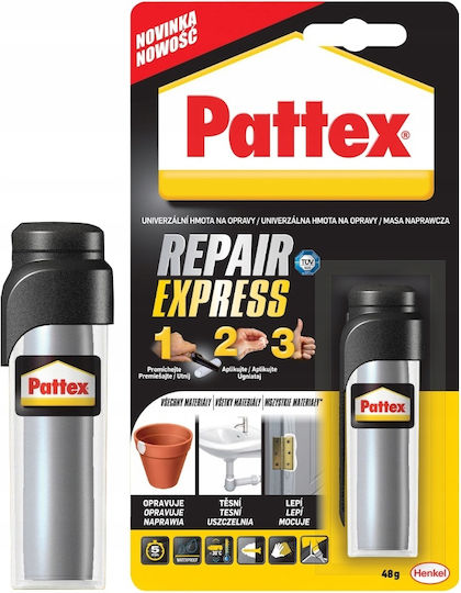 Henkel Pattex Repair Express Adhesive Repair Putty With Tube Епоксидна Строително лепило Бяло 48гр 1бр