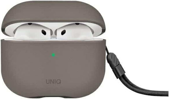 Uniq Lyden Hülle Leder / Synthetisches Leder / Kunststoff in Gray Farbe für Apple AirPods 4