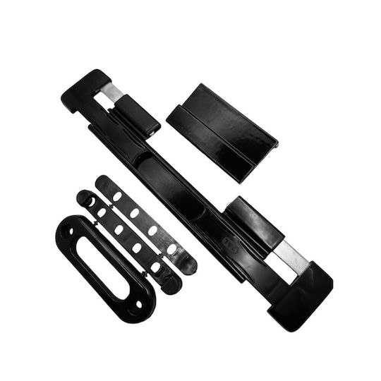 Încuietoare glisantă ovală neagră din aluminiu Cal Doublex