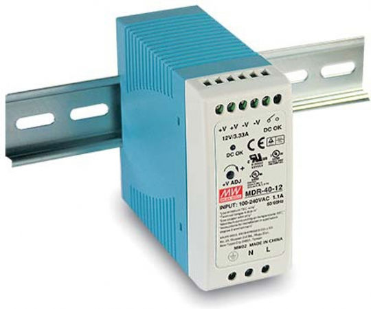 Mean Well Τροφοδοτικό Ράγας με Ισχύ 39.8W 0.83A