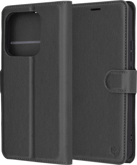 Techsuit Folio Портмоне Кожа Черен (Redmi Note 14)