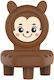 Animal Chair Portable Desk Stand for Mobile in Brown color