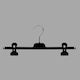 Plastic Slim Hanger with Clips 36cm Black 241.029.0017.03