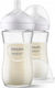 Philips Glass Baby Bottle Anti-Colic with Silicone Teat for 1+ Months White 240ml 2 Pieces